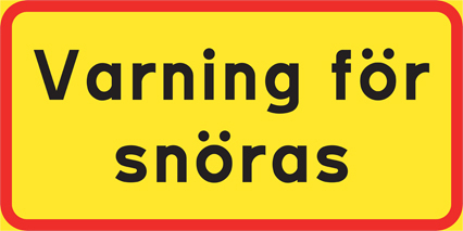 Varning för snöras - T50-11