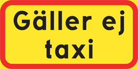 Gäller ej taxi - TC-54
