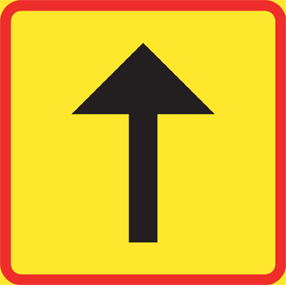 T12-3 Riktning rakt fram Röd/gul - TA12-3