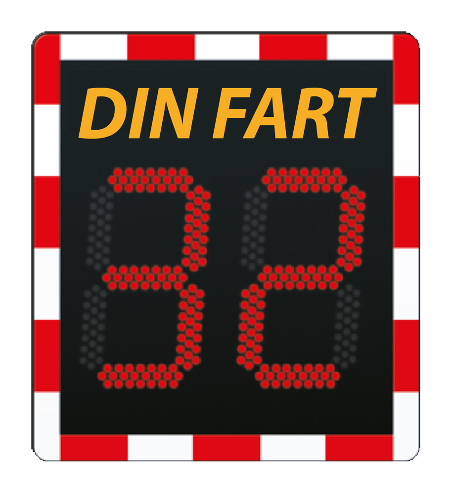 Din fart-skylt Viasis Lite med trafikräkning  - VIA LITE