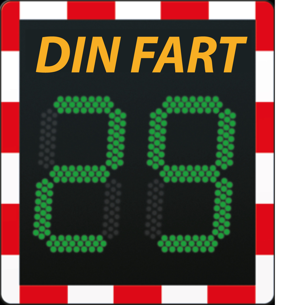 Din fart-skylt Viasis Lite med trafikräkning  - VIA LITE