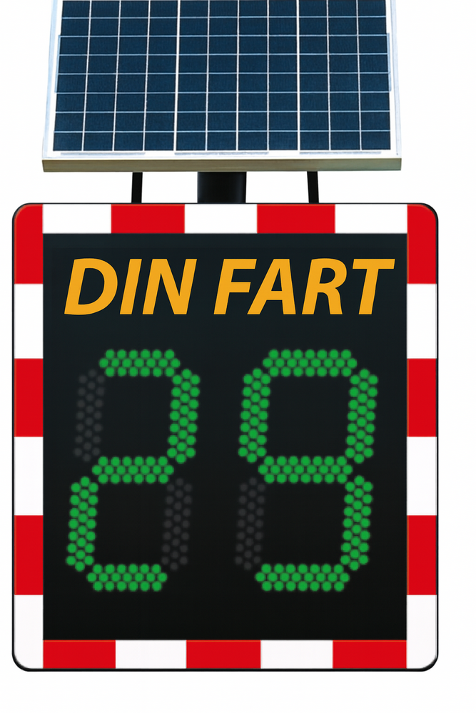 Din fart Viasis Lite med trafikräkning & solcell  - VIA LITE SUN