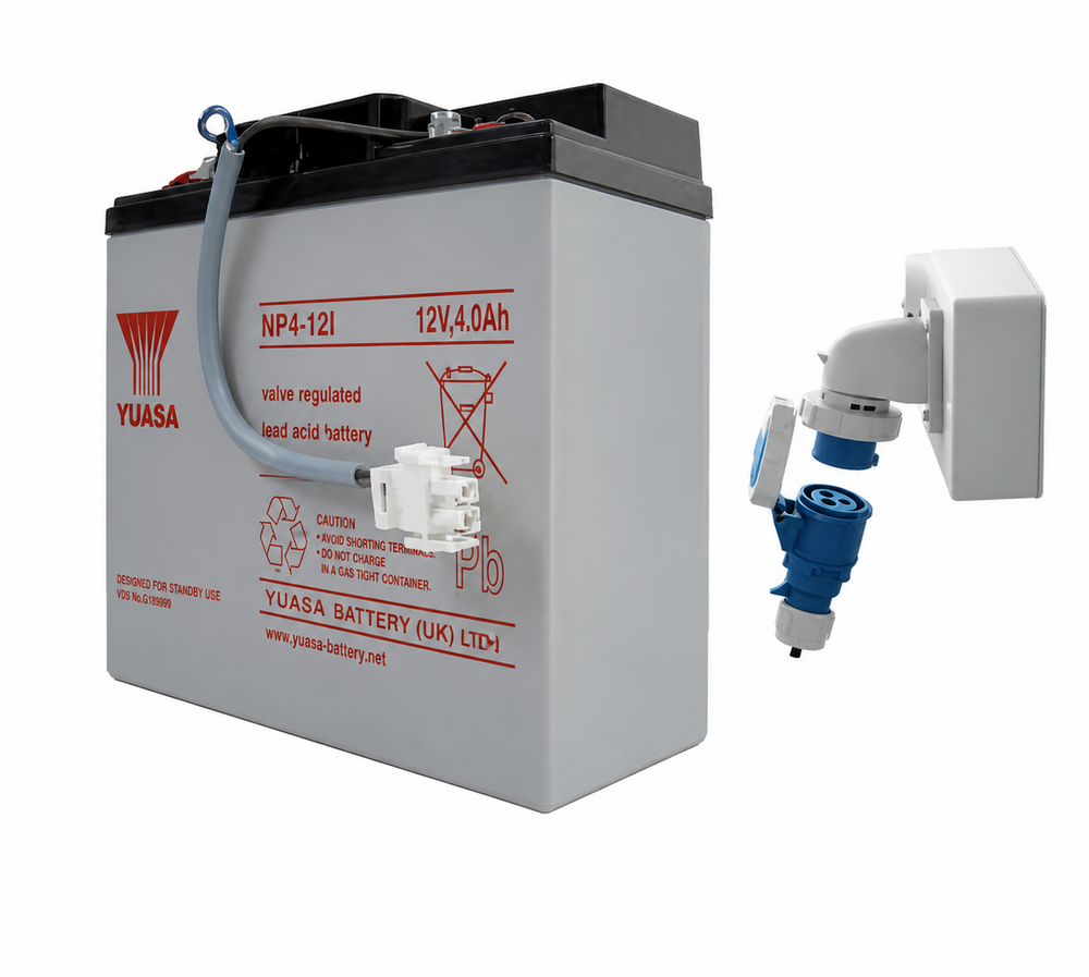 CEE kontakt  230V Batteri 12V 22Ah  - VIA14